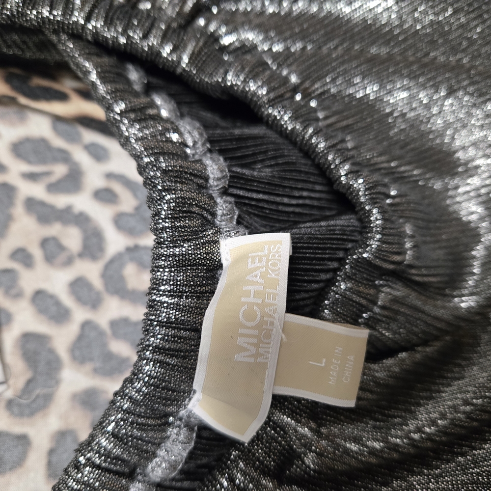Michael Kors Silver Metallic Top
